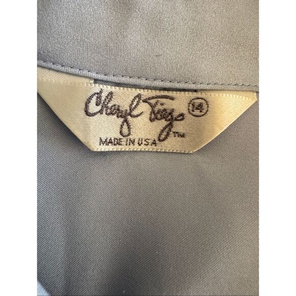 Cheryl Tiego pussycat bow women’s M button up vintage 70s retro button up shirt - Picture 4 of 5